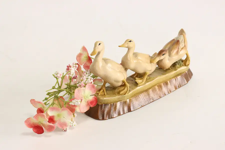 Main image of Geese Hand Carved Vintage Italian Alpine Sculpture, Anri