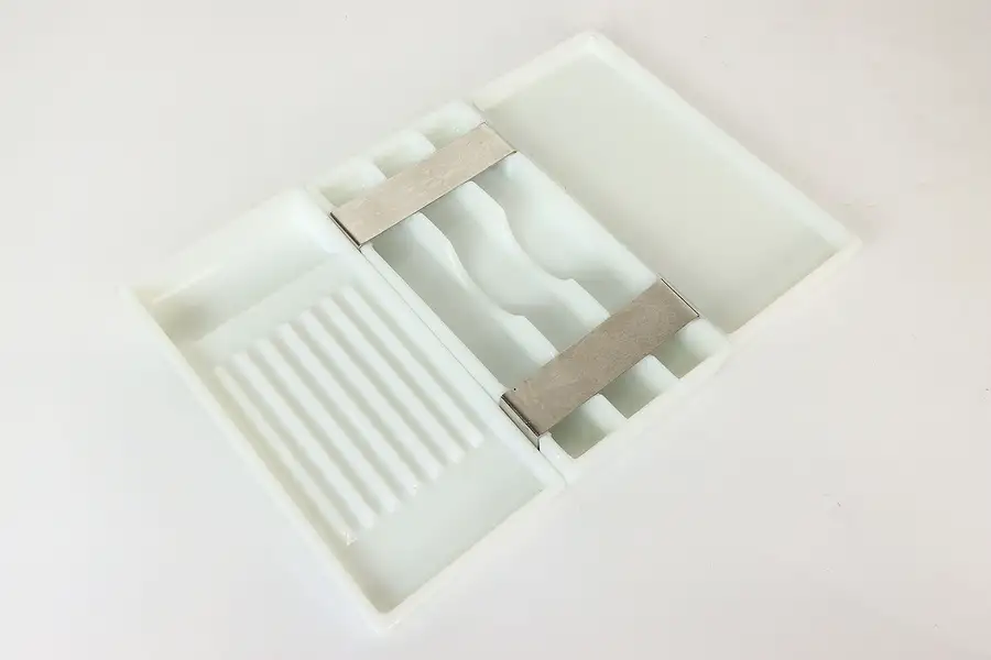 Main image of Set of Three Antique Milk Glass Dental Trays