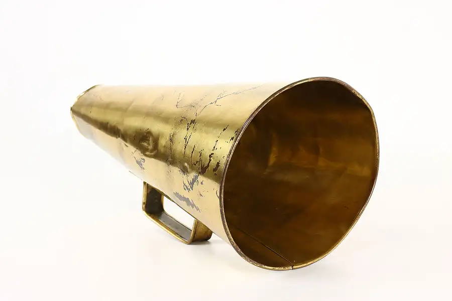 Main image of Traditional Antique Brass Megaphone or Bull Horn