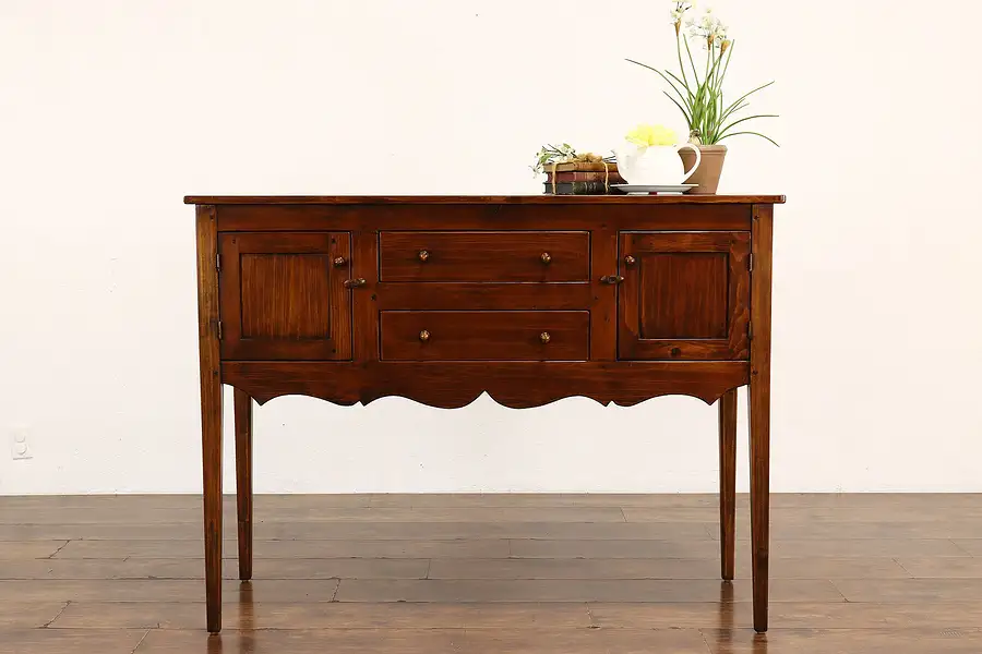 Main image of Farmhouse Vintage Pine Sideboard, Server or TV Console, 1984 Von Hohen