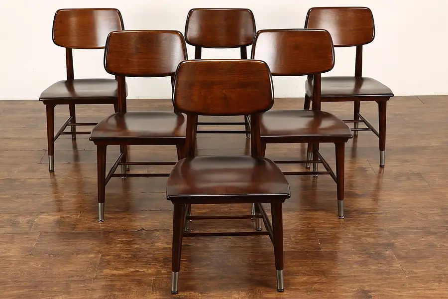 Main image of Set of 6 Midcentury Modern Vintage Dining or Office Chairs, Sjöström