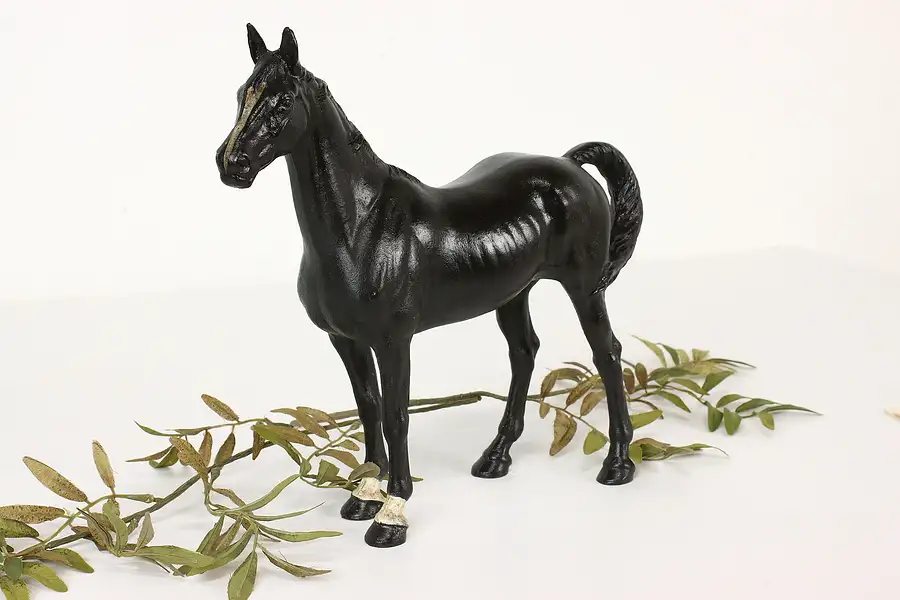 Main image of Farmhouse Antique Cast Iron Horse Statue or Door Stop