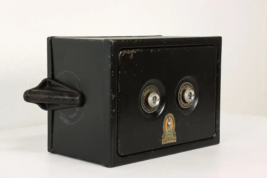 Main image of Industrial Salvage Antique Iron Combination Lock Wall Safe, Murphy Bed Co