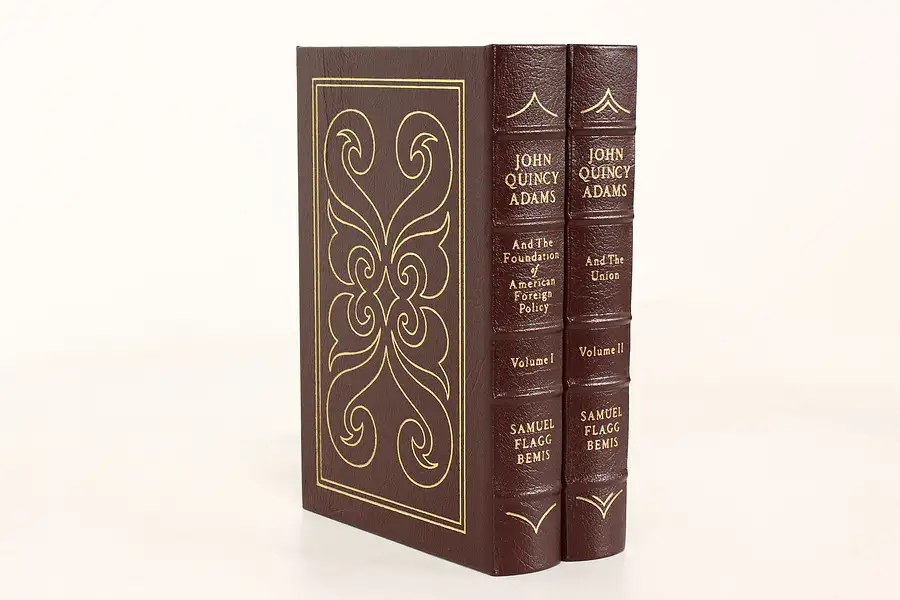 Main image of Easton Pair of President John Q. Adams Leatherbound Gold Tooled Books