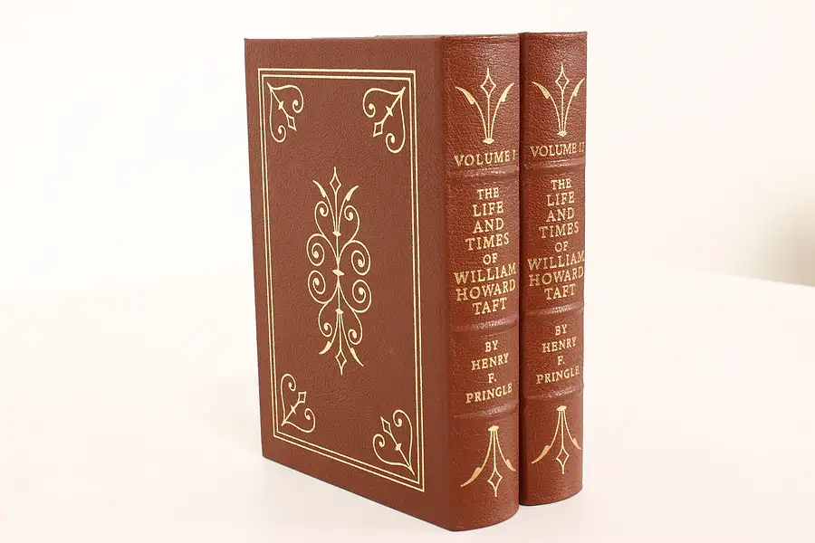 Main image of Easton Pair of President Taft Leatherbound Gold Tooled Books