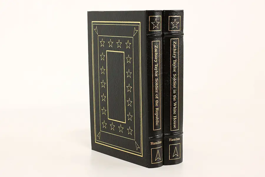 Main image of Easton Pair of President Zachary Taylor Leatherbound Gold Tooled Books