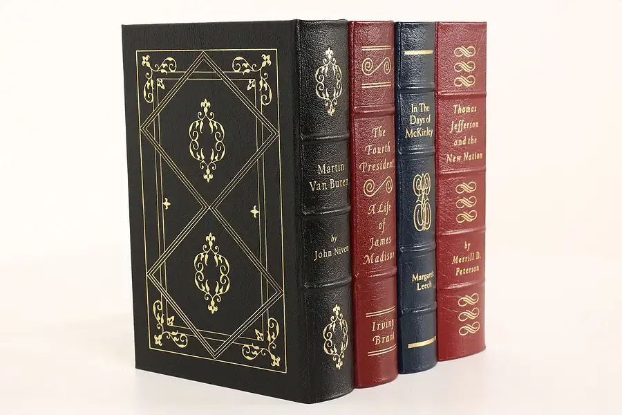 Main image of Easton Set of 4 American President Leather & Gold Tooled Books, Jefferson