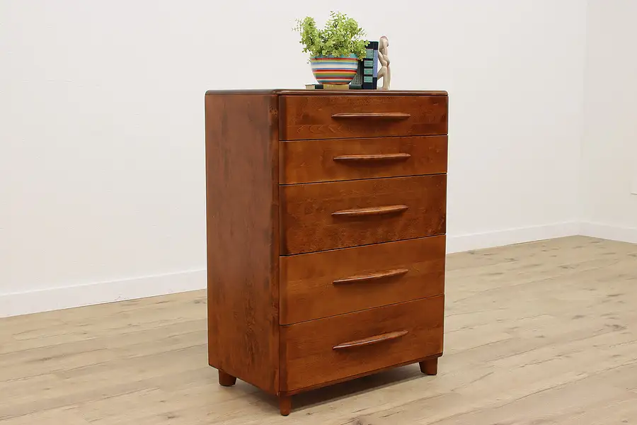 Main image of Midcentury Modern Vintage Birch Tall Chest or Dresser, Heywood Wakefield