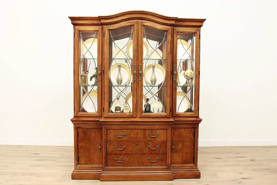 Main image of Traditional Vintage Breakfront, China or Display Cabinet, Thomasville