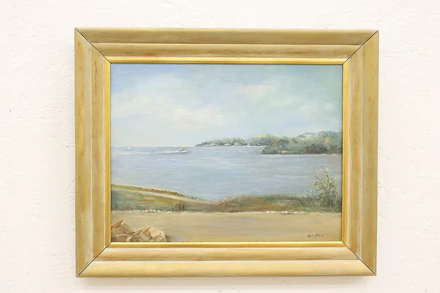 Main image of Lake St. Louis MO Vintage Original Oil Painting, McCall 23"