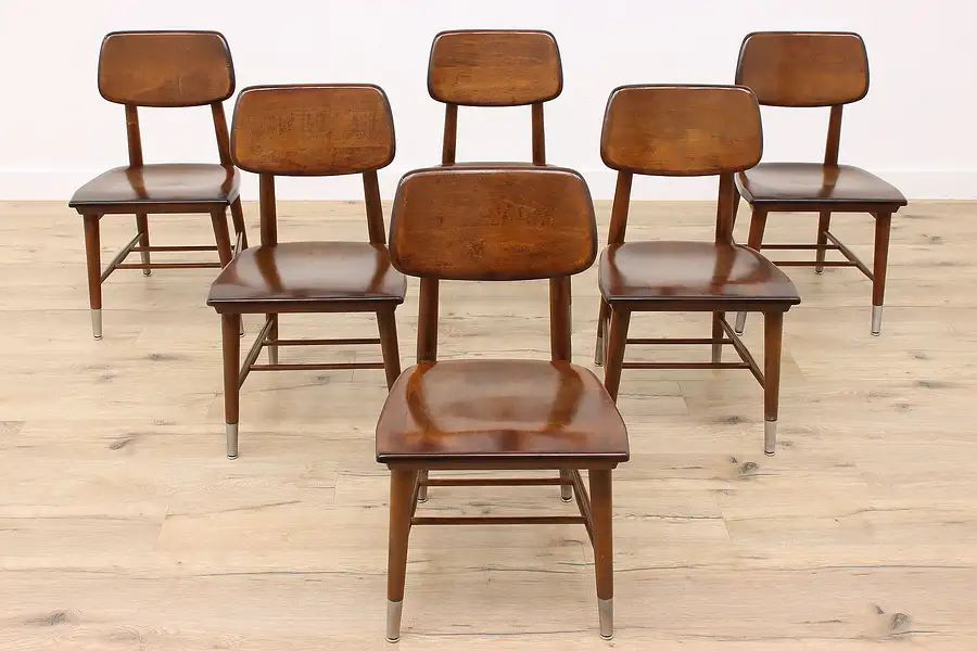 Main image of Set of 6 Midcentury Modern Vintage Dining or Office Chairs, Sjöström