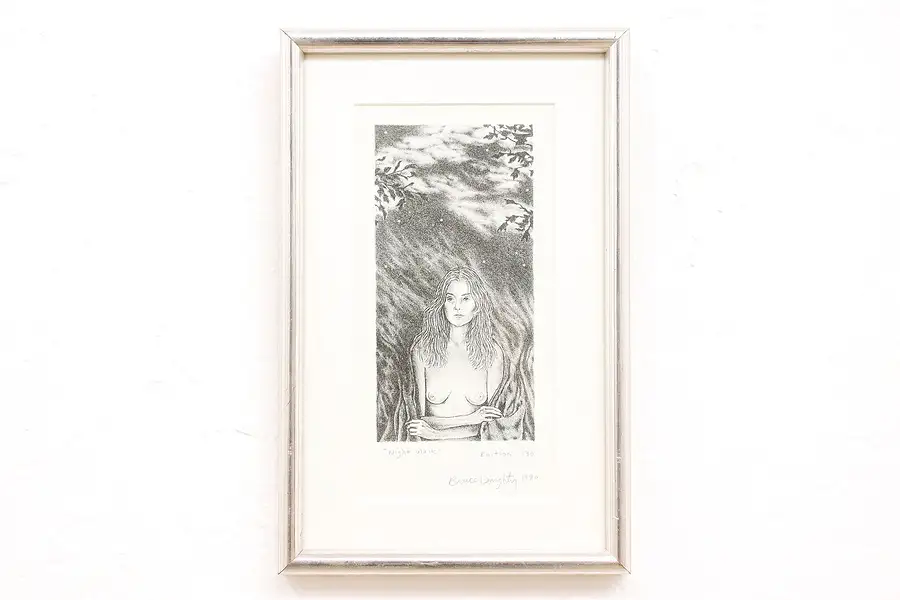 Main image of Nude at Night Vintage Numbered Artist Print, Doughty 12"