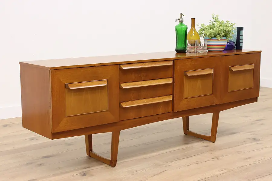 Main image of Midcentury Modern Vintage Teak Bar, Sideboard, TV Console, Stonehall