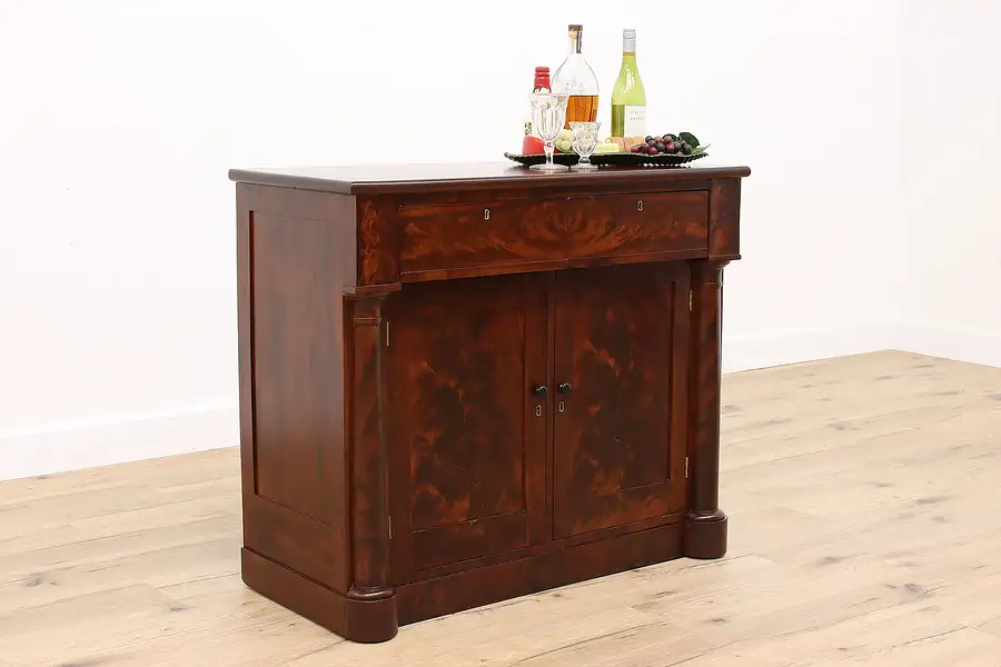 Main image of Empire Antique English Mahogany Server, Bar or Console Cabinet