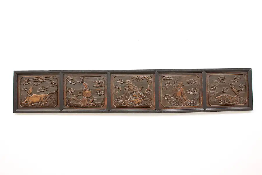 Main image of Chinese Traditional 10' Antique Architectural Salvage Temple Panel