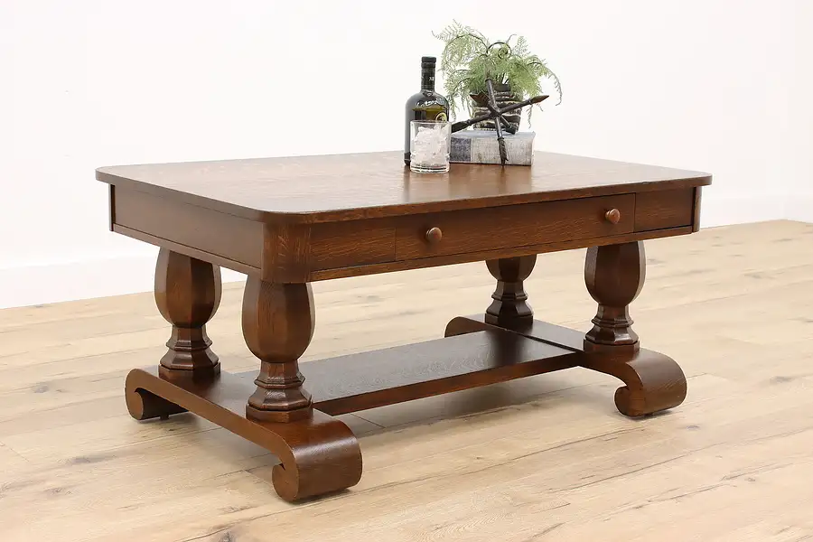 Main image of Empire Antique Quarter Sawn Oak Coffee or Cocktail Table