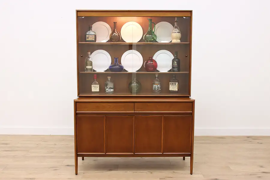 Main image of Midcentury Modern Vintage Walnut China or Display Cabinet Parallel Drexel