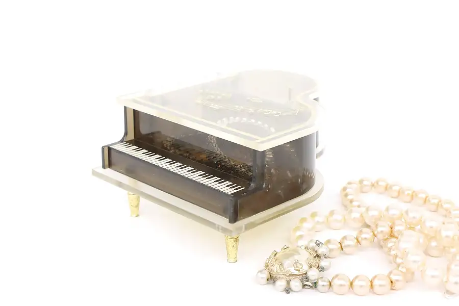 Main image of Traditional Miniature Piano Vintage Music Box