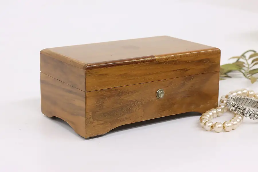 Main image of Swiss Vintage Walnut & Mahogany Music Box, 4 Songs, Thorens