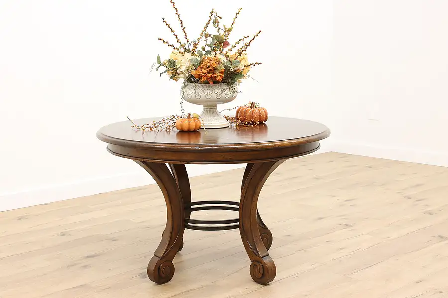 Main image of Traditional Vintage Walnut & Cherry Center or Hall Table, Columbia