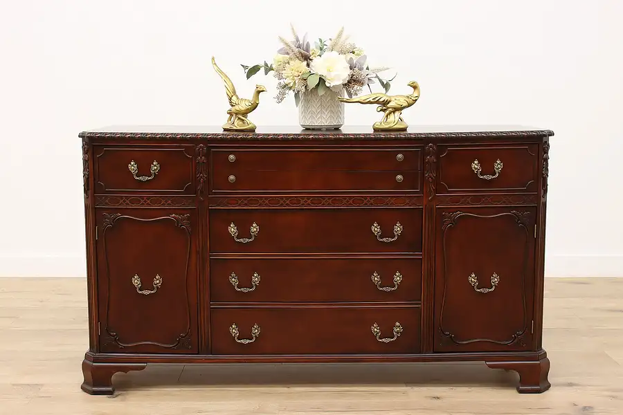 Main image of Georgian Design Vintage Mahogany Sideboard or Server, Bernhardt