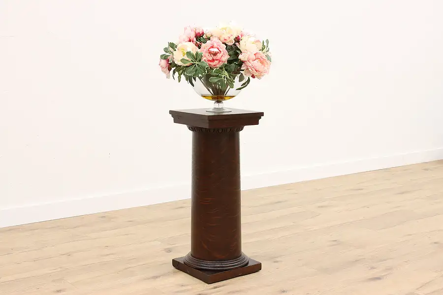 Main image of Victorian Antique Large Oak Pedestal, Plant or Sculpture Stand