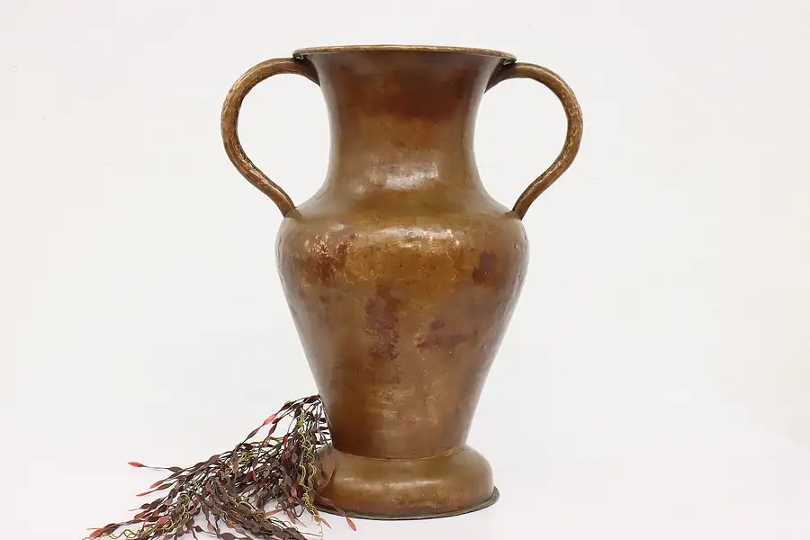 Main image of Farmhouse Antique Russian Hand Hammered & Dovetailed Copper Vase