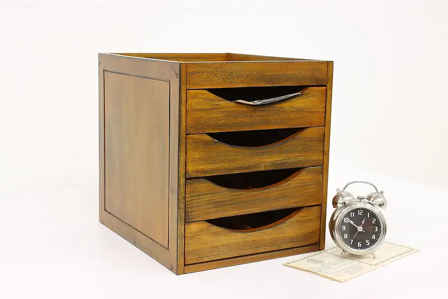 Main image of Mahogany Desktop Four Drawer File or Collector Cabinet, Collection