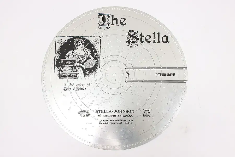 Main image of Stella Music Box 14" Christmas Disk "O'Tannenbaum" Oh Christmas Tree