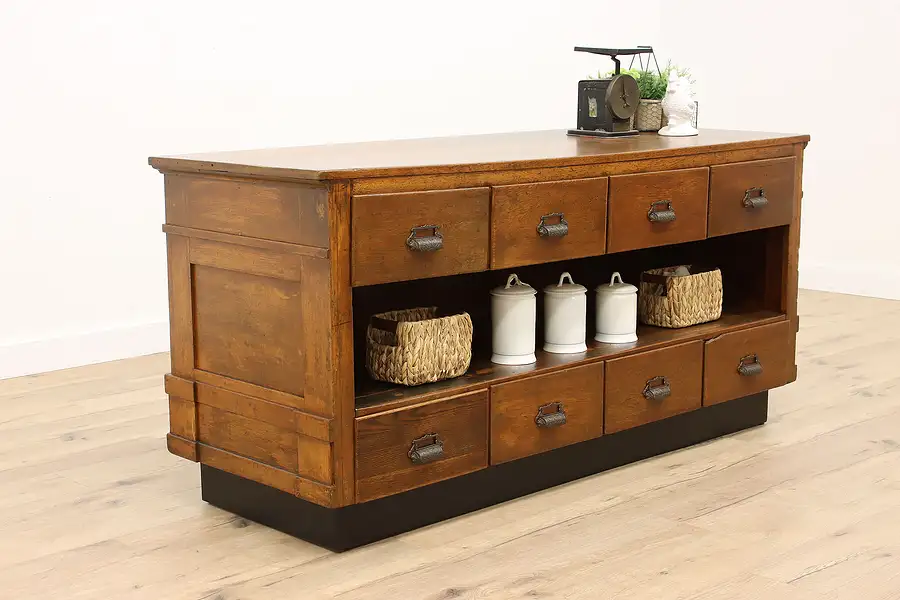 Main image of Farmhouse Antique Country Store Counter Kitchen Island, Bar, TV Console