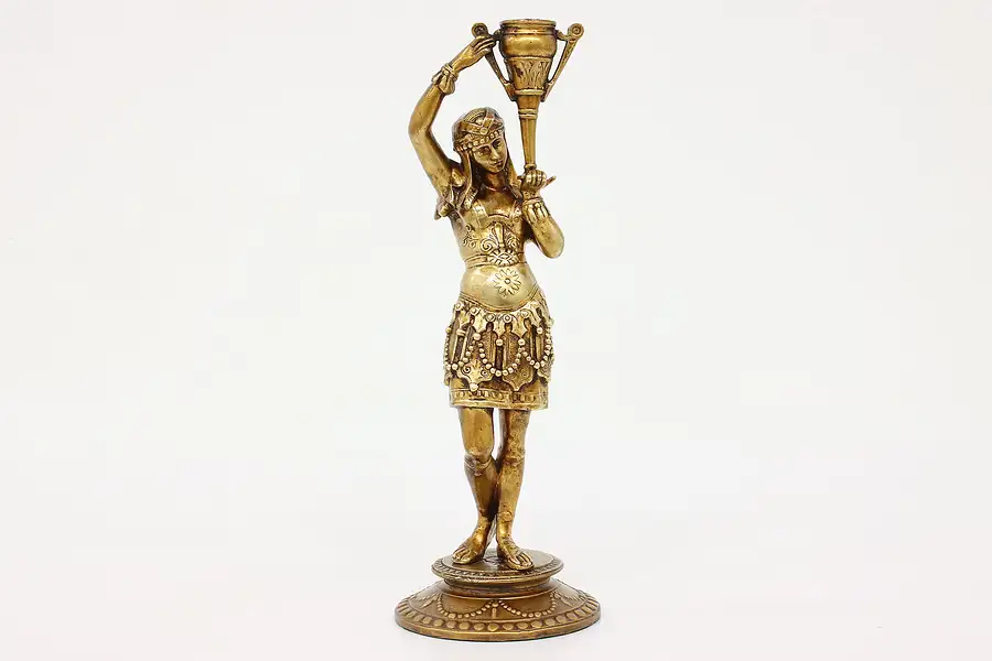 Main image of Cleopatra Antique Egyptian Woman Statue Gilt Bronze Sculpture