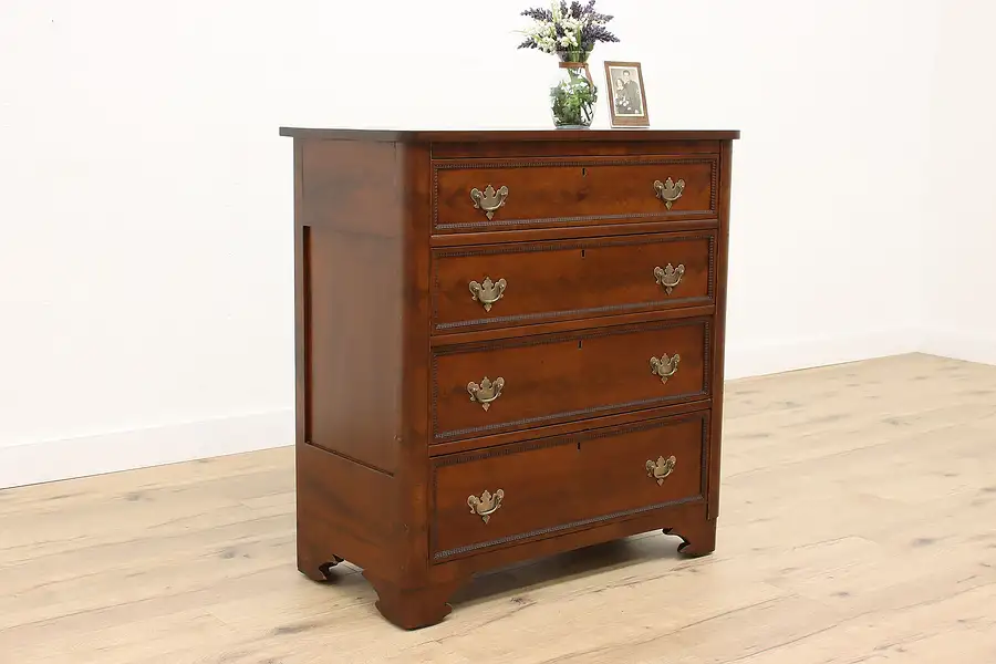 Main image of Antique Antique 1840s Empire to Victorian Mahogany Dresser or Chest