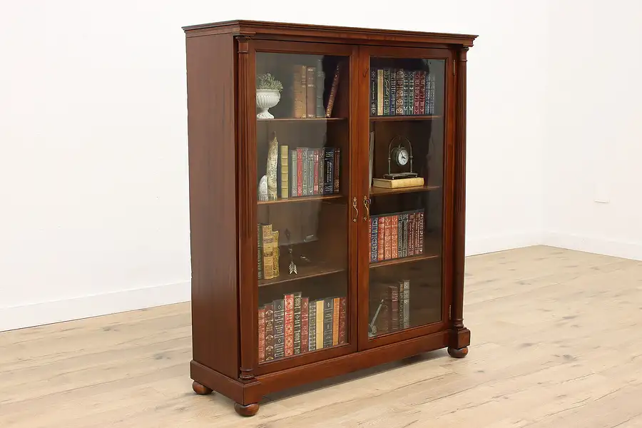 Main image of Empire Antique Mahogany Office or Library Bookcase, Revell & Co