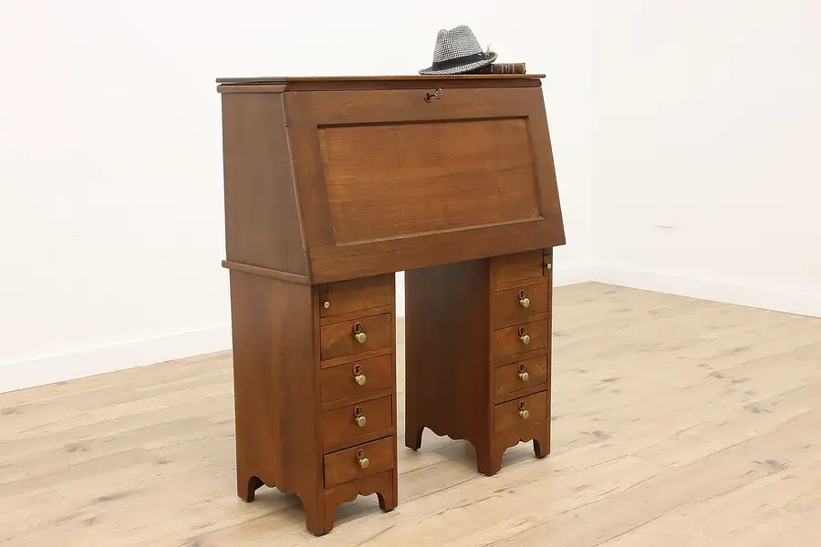 Main image of Country Post Office 1870s Antique Handcrafted Secretary Desk