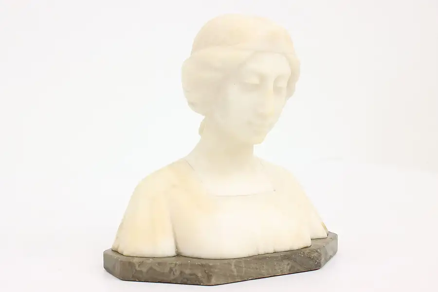 Main image of Renaissance Antique Carved Marble Sculpture of Joan of Arc