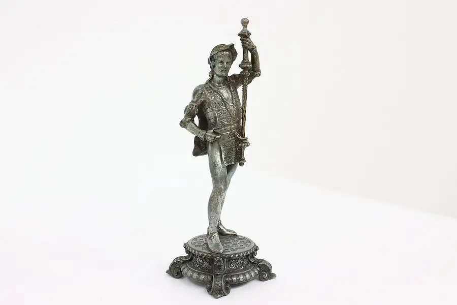 Main image of Renaissance Sculpture Antique Courtier & Mace Statue