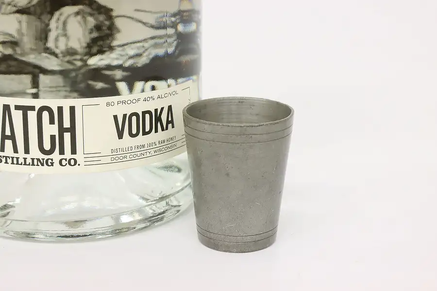 Main image of Traditional Antique English Pewter Shot Glass Measure