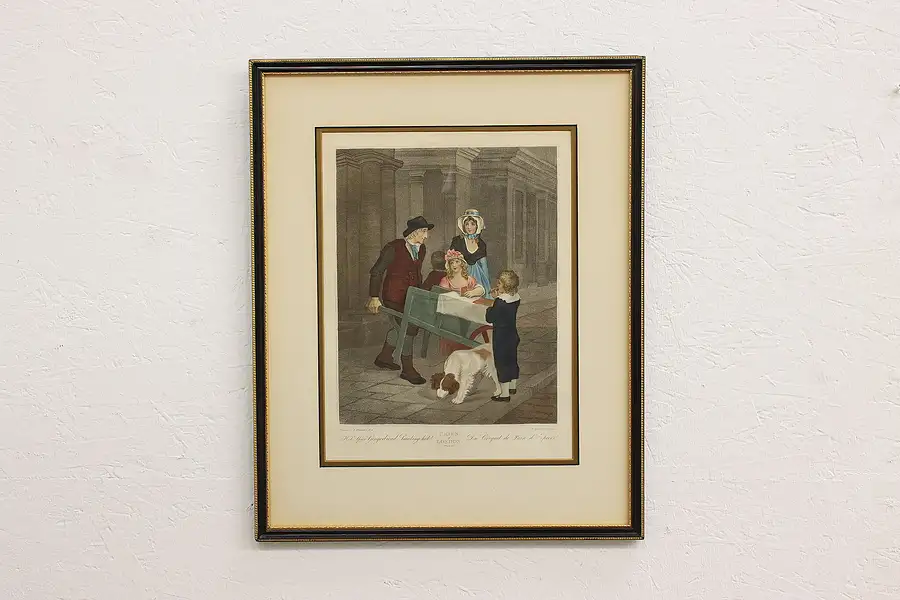 Main image of Cries of London Hot Spice Gingerbread Antique 1800s Etching Wheatley, 24"