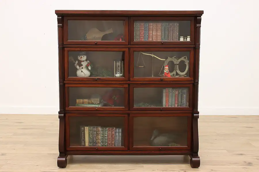 Main image of Empire Mahogany Double Wide 4 Stack Bookcase or Display, Macey