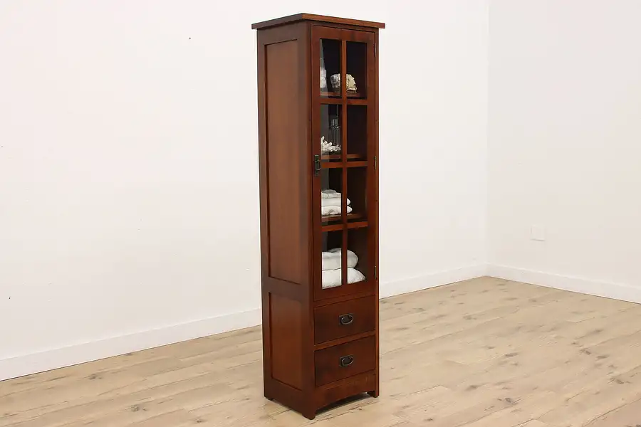 Main image of Arts & Crafts Vintage Cherry Pantry Cupboard, Bookcase, Bath Cabinet