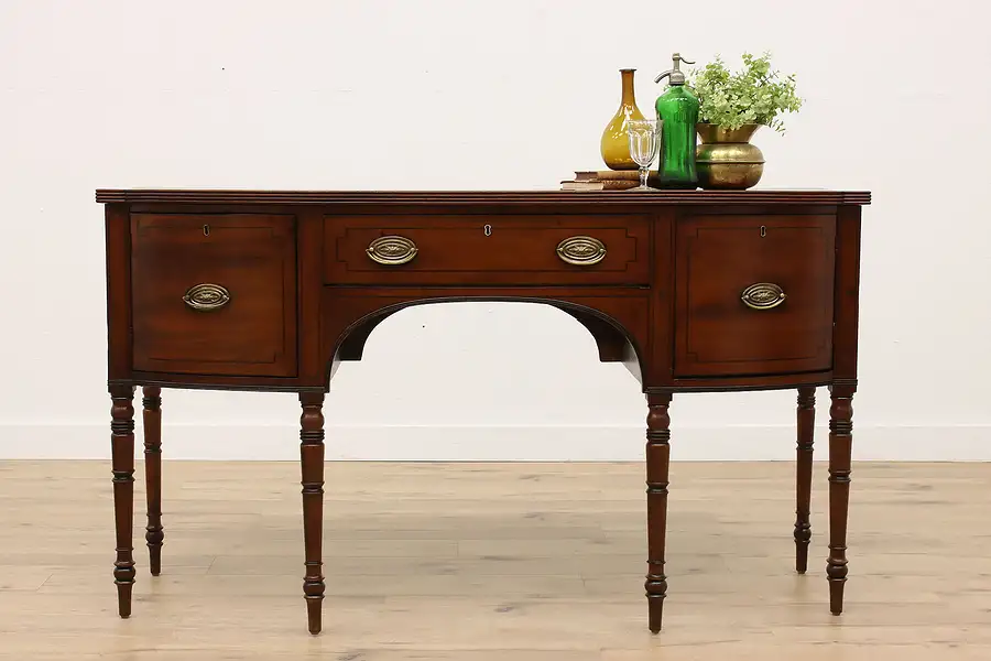 Main image of Sheraton Antique Mahogany Buffet, Sideboard, Server, Secret Compartment