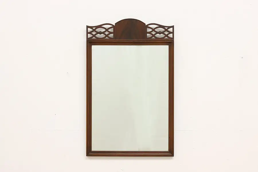 Main image of Georgian Design Vintage Flame Grain Mahogany Wall Mirror