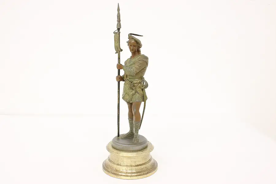 Main image of Renaissance Sculpture Antique Guard & Pole Arm Statue