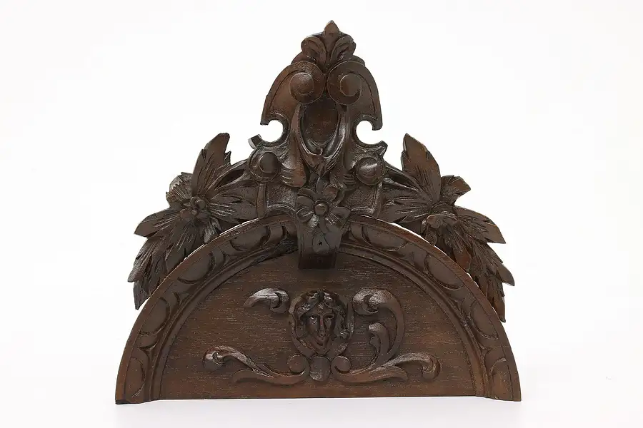 Main image of Italian Renaissance Antique Architectural Salvage Carved Walnut Crest