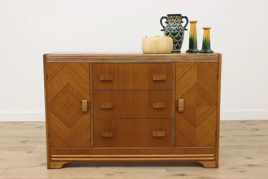 Main image of Art Deco Vintage Midcentury Modern Sideboard, Buffet, Bar Cabinet