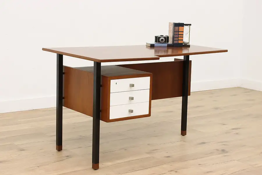 Main image of Midcentury Modern 60s Vintage Danish Teak Office or Library Desk