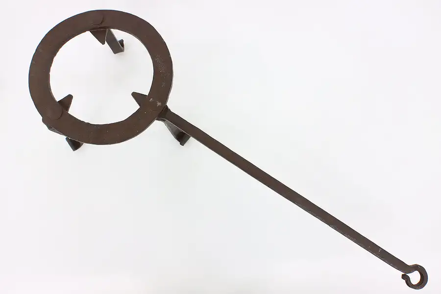 Main image of Farmhouse Antique Wrought Iron Fireplace Trivet for Teakettle or Pot