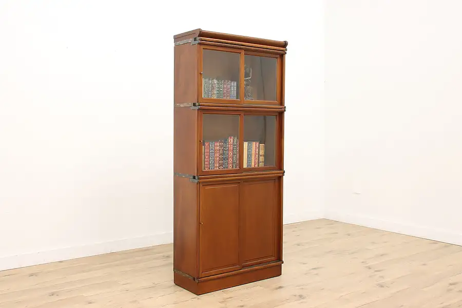 Main image of Arts & Crafts Antique Stacking Lawyer Bookcase, Bath Cabinet, Globe