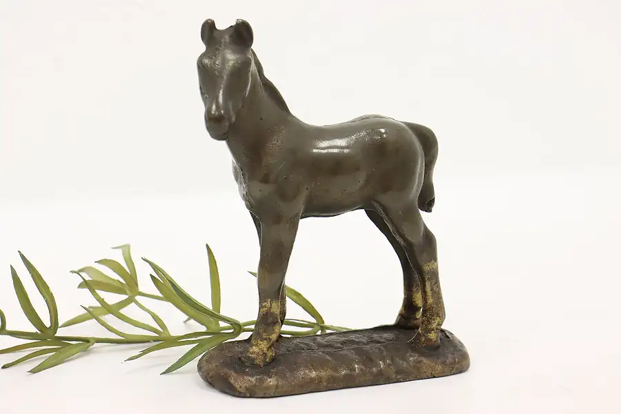 Main image of Foal Horse Farmhouse Antique Iron Sculpture, Bronze Finish, Littco