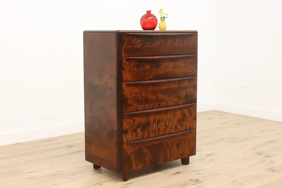 Main image of Midcentury Modern Vintage Birch Tall Chest or Dresser, Heywood Wakefield